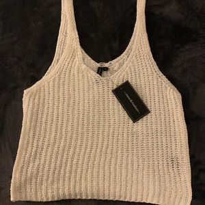 Super cute knitted white tank!